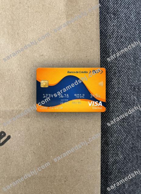 Peru Banco de Credito del Peru (BCP) bank visa electron card photolook front